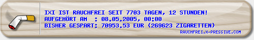 Rauchfrei-Ticker by X-PRESSIVE.COM