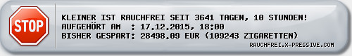 Rauchfrei-Ticker by X-PRESSIVE.COM